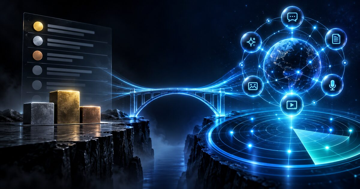 SEO rankings compared with AI visibility measurement